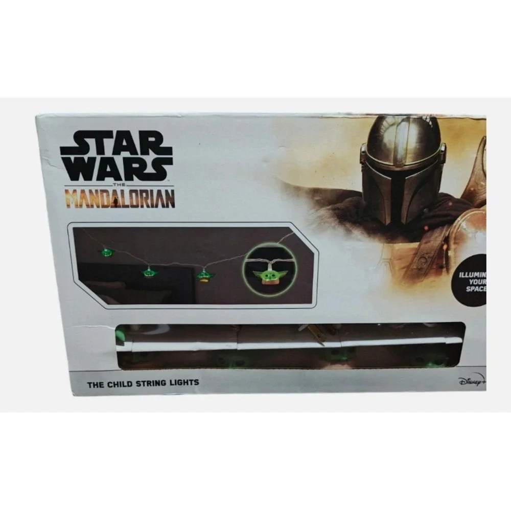 Star Wars The Mandalorian The Child String Lights 10Ft 10 Bulbs Grogu Yoda Green